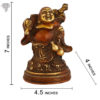 Photo of Laughing Buddha with Maroon finishing-7"-with measurements
