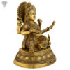 Photo of Unique Saraswati Statue Sitting and Playing Musical Instrument-9"-Facing left side