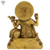 Photo of Unique Saraswati Statue Sitting and Playing Musical Instrument-9"-Back side