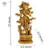 Photo of Very Beautiful Standing Lord Krishna with Flute-12"-with measurements
