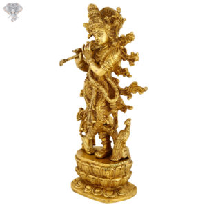 Photo of Very Beautiful Standing Lord Krishna with Flute-12"-facing Right side