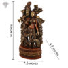 Photo of Standing Radha Krishna Statue with Flute-14"-with measurements