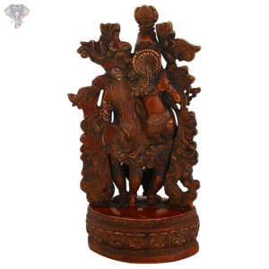 Photo of Standing Radha Krishna Statue with Flute-14"-Back side