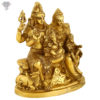 Photo of Lord Shiva with Wife Goddess Parvati, Sons Ganesh and Subramanya-10"-facing Left side