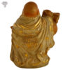 Photo of Laughing Buddha Holding Money Bag with Copper Coloured Matte finishing-11"-Back side