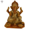 Photo of Very Unique Ganesh Statue with Copper Coloured Matte finishing-12"-Facing Front