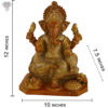 Photo of Very Unique Ganesh Statue with Copper Coloured Matte finishing-12"-with measurements