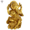 Photo of Very Artistic Ganesha with Gold finishing-12"-facing Left side