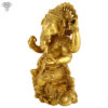 Photo of Very Artistic Ganesha with Gold finishing-12"-facing Right side