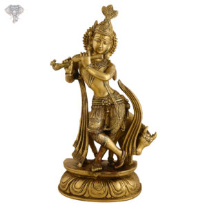 Photo of Artistic Krishna Statue playing Flute-13"-Facing Front