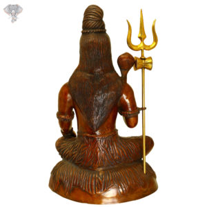 Photo of Beautiful Lord Shiva Statue with Maroon Finishing-33"-Back side