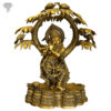 Photo of Artistic Krishna Statue playing Flute under a Mango Tree-28"-Facing Front