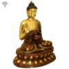 Photo of Sitting Buddha Statue on Lotus with Blessing Hands-29"-Zoomed in