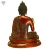 Photo of Sitting Buddha Statue on Lotus with Blessing Hands-29"-Back side