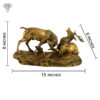 Photo of Rare Statue of 2 Stags Fighting-8"-with measurements