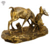 Photo of Rare Statue of 2 Stags Fighting-8"-facing Right side