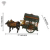 Photo of Very Rare Bullock Cart with 2 ox and a man riding it-12"-with measurements