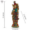 Photo of Goddess Radha Statue designed with multicolour Stone Work - with measurements