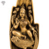 Photo of Lakshmi carved inside hand sitting on owl - Zoomed In