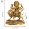 Photo of Durga mata sitting on Lion - with measurements-Extra