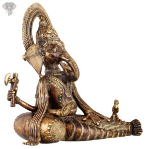 Photo of Dhokra Art - Ganesh in Mermaid style - facing Left Side