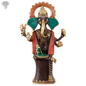 Photo of Dhokra Art - Ganesh sitting on chair - Facing Front