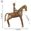 Photo of Dhokra Art - Soldier riding a Horse - with measurements