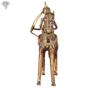 Photo of Dhokra Art - Soldier riding a Horse - facing Right side