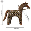 Photo of Unique Dhokra Art - Brown Horse - with measurements