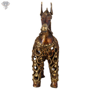Photo of Unique Dhokra Art - Brown Horse - facing Right side