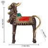 Photo of Dhokra Art - Standing Bull - with measurements