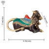 Photo of Dhokra Art - Bull Sitting - with measurements