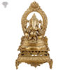 Photo of Bronze Lord Ganesha idol with Prabhavali - Facing Front-Large