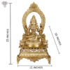 Photo of Bronze Goddess Saraswati idol with Prabhavali - with measurements
