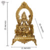Photo of Bronze Goddess Rajarajeshwari idol with Prabhavali - with measurements-Big
