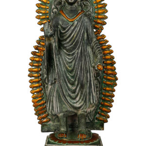 Photo of Standing Buddha Statue in Green shade - Facing Front