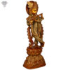 Photo of Standing Lord Krishna Statue and Playing Flute - facing Left Side