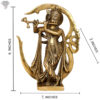 Photo of Standing Shree Krishna Statue and Playing Flute - with measurements