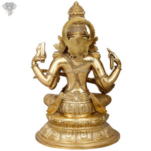 Photo of Goddess Saraswathi Statue in Bronze - Back side