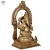 Photo of Serene Ganesha statue in Bronze - facing Left Side