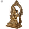 Photo of Serene Ganesha statue in Bronze - facing Right side