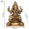 Photo of Serene Ganapathi statue in Bronze - with measurements
