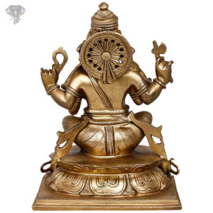 Photo of Serene Ganapathi statue in Bronze - Back side