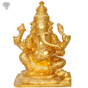 Photo of Very Unique Ganapathi Statue in Bronze - Facing Front