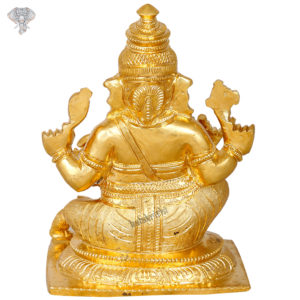Photo of Very Unique Ganapathi Statue in Bronze - Back side
