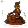 Photo of Statue of Bala Krishna having butter - with measurements