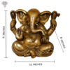Photo of Lord Ganesha with Antic finishing - with measurements
