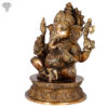 Photo of Brown Coloured Lord Ganesh Ji Statue - facing Right side