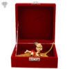 Photo of Bala Krishna on Leaf - Red, 24K Gold - Placed In Box