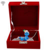 Photo of Bala Krishna on Leaf - Blue, 999 Silver - Facing Front-In Box